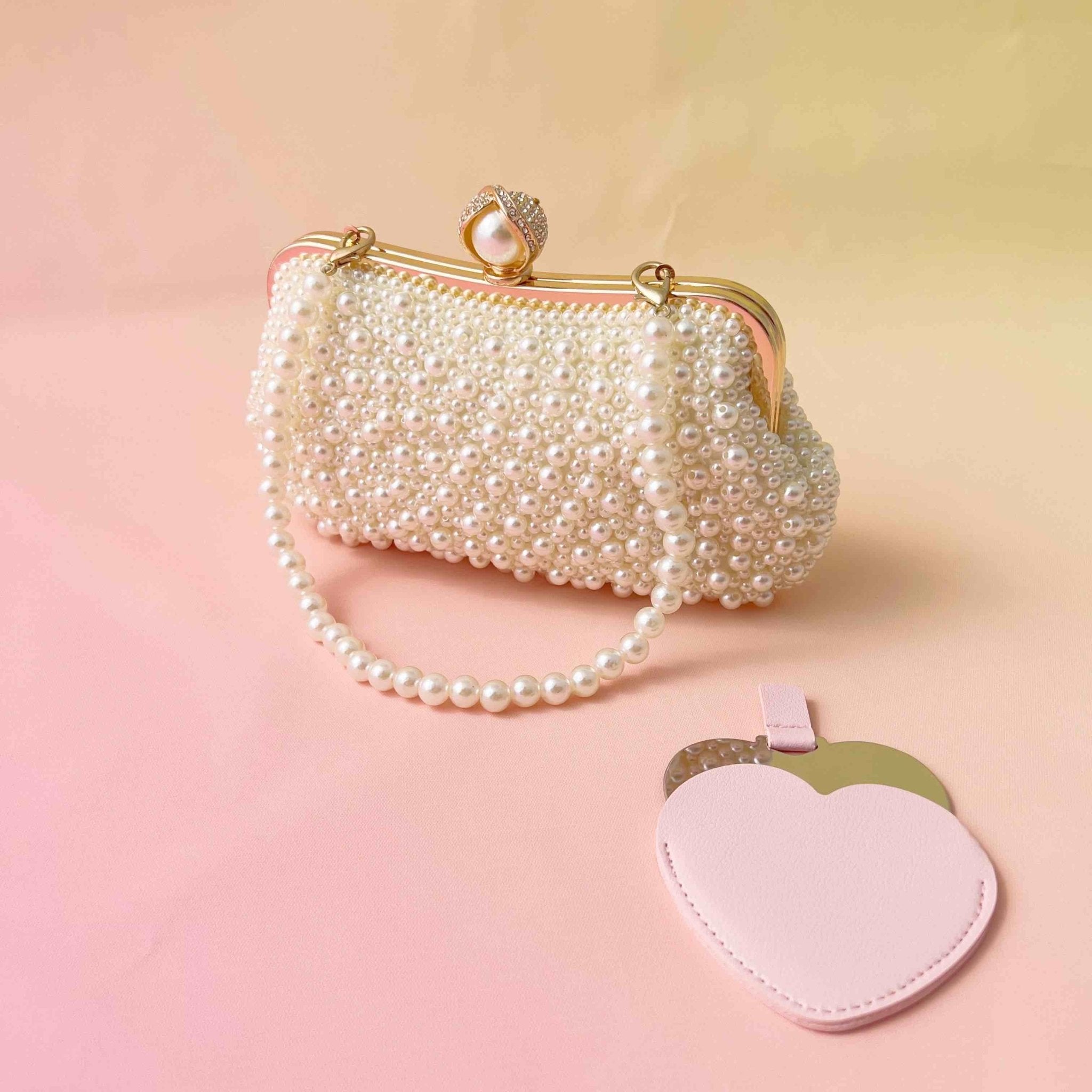 The True Love White Pearl Bridal Clutch | Clutch Pearl Evening – The Bella  Rosa Collection